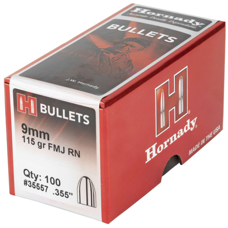 HORNADY BULLET .355″ 115 GR. FMJ RN(100pz) - immagine 2