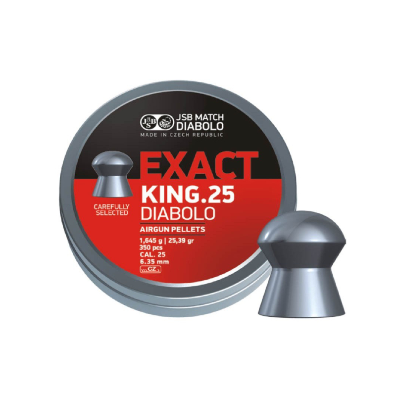 JSB PALLINI DIABOLO – EXACT KING 6,35MM 25.39GR. (350PZ) - immagine 2